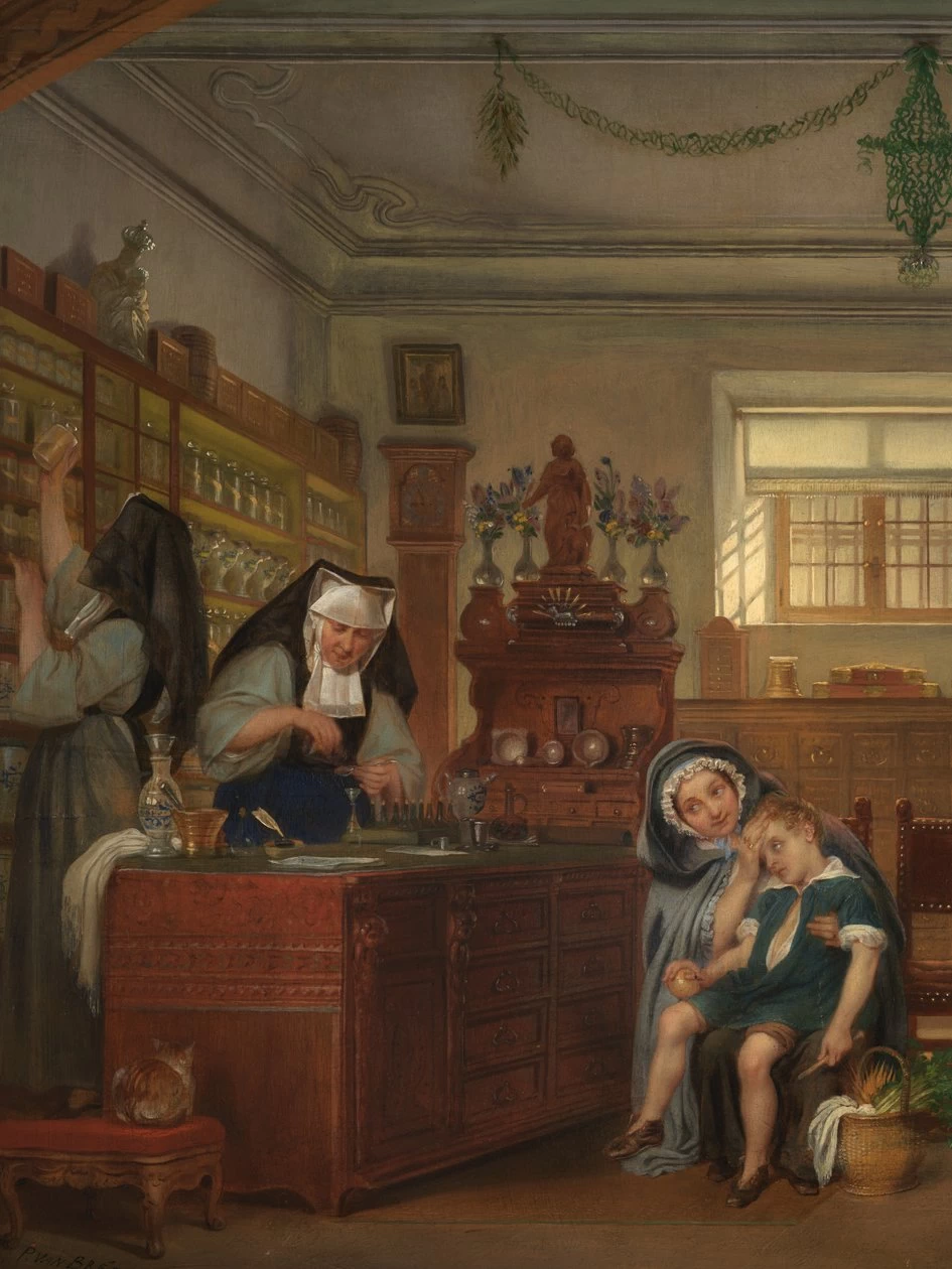 La farmacia dell'ospedale di San Giovanni - Museo Groeninge, Bruges, dettaglio 2